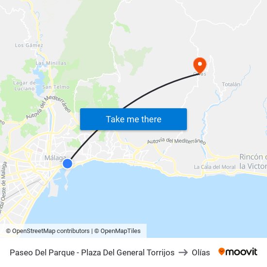 Paseo Del Parque - Plaza Del General Torrijos to Olías map