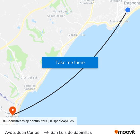Avda. Juan Carlos I to San Luis de Sabinillas map