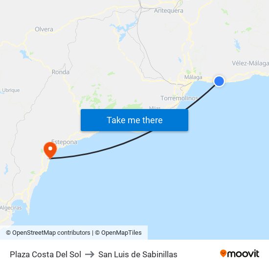 Plaza Costa Del Sol to San Luis de Sabinillas map