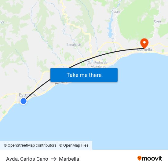 Avda. Carlos Cano to Marbella map