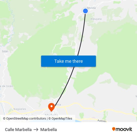 Calle Marbella to Marbella map