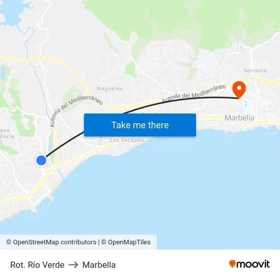 Rot. Río Verde to Marbella map