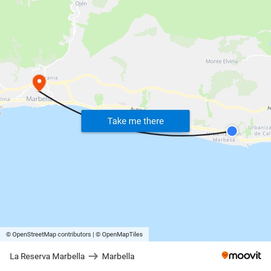 La Reserva Marbella to Marbella map