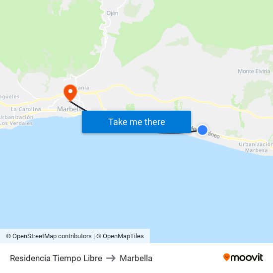 Residencia Tiempo Libre to Marbella map