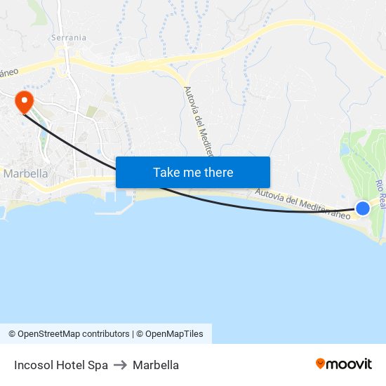 Incosol Hotel Spa to Marbella map