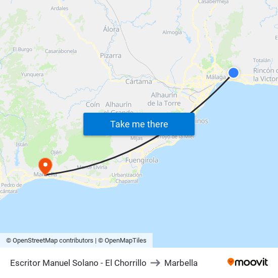 Escritor Manuel Solano - El Chorrillo to Marbella map