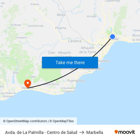 Avda. de La Palmilla - Centro de Salud to Marbella map