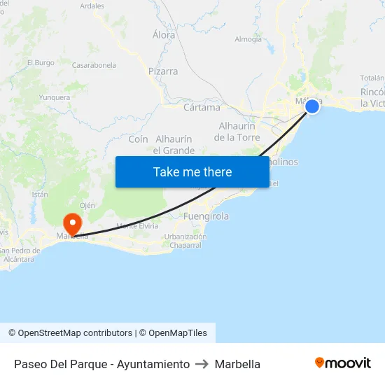 Paseo Del Parque - Ayuntamiento to Marbella map