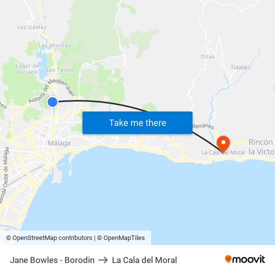 Jane Bowles - Borodin to La Cala del Moral map