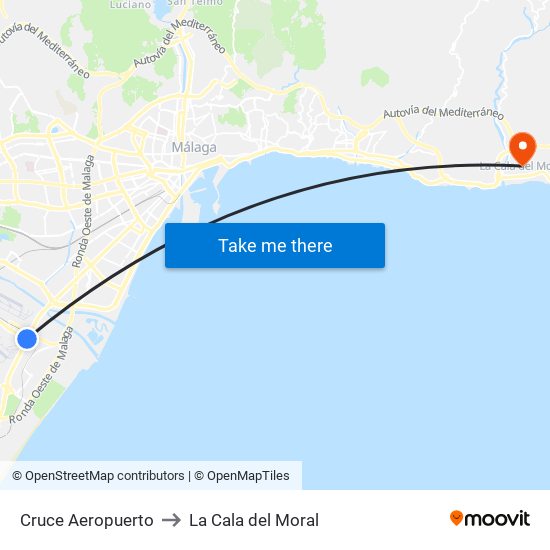 Cruce Aeropuerto to La Cala del Moral map