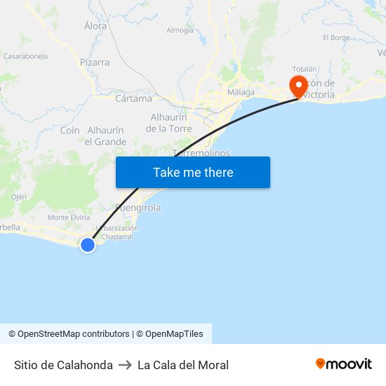 Sitio de Calahonda to La Cala del Moral map