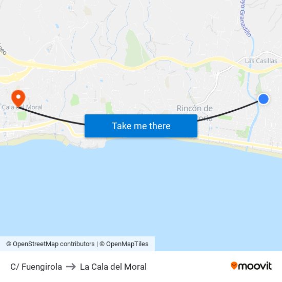 C/ Fuengirola to La Cala del Moral map