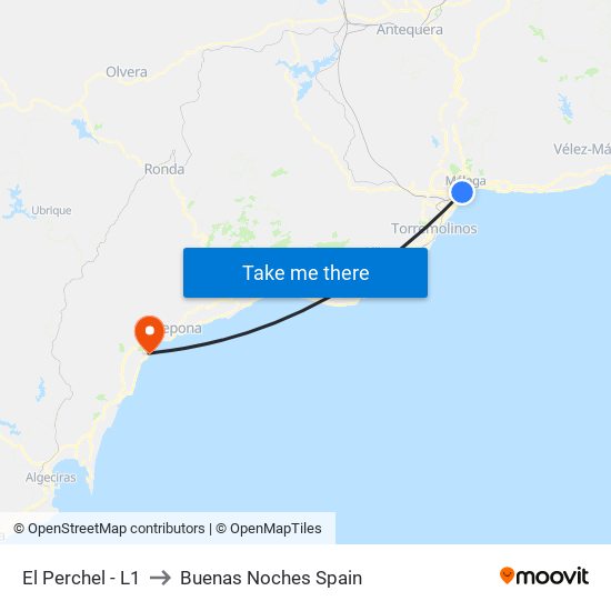 El Perchel - L1 to Buenas Noches Spain map