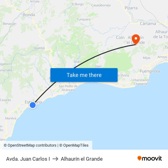 Avda. Juan Carlos I to Alhaurín el Grande map