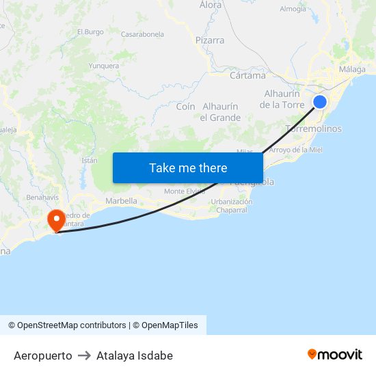 Aeropuerto to Atalaya Isdabe map