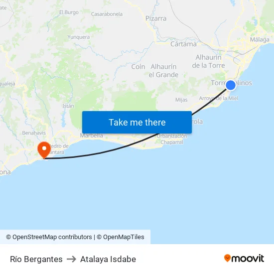 Río Bergantes to Atalaya Isdabe map