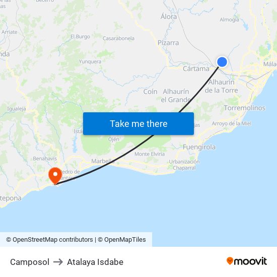 Camposol to Atalaya Isdabe map