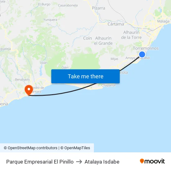 Parque Empresarial El Pinillo to Atalaya Isdabe map