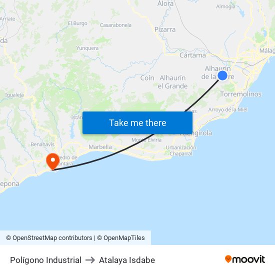 Polígono Industrial to Atalaya Isdabe map