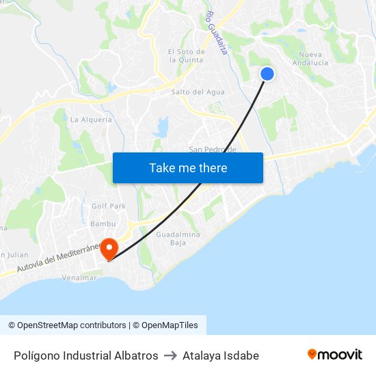 Polígono Industrial Albatros to Atalaya Isdabe map