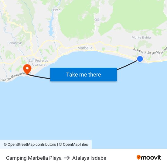 Camping Marbella Playa to Atalaya Isdabe map