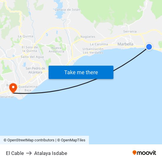 El Cable to Atalaya Isdabe map