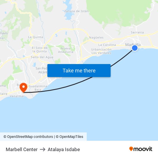 Marbell Center to Atalaya Isdabe map