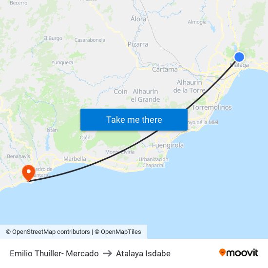 Emilio Thuiller- Mercado to Atalaya Isdabe map