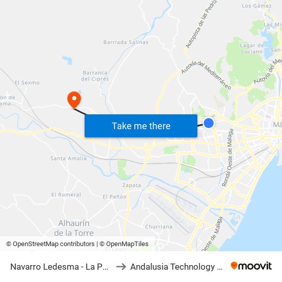 Navarro Ledesma - La Palma to Andalusia Technology Park map