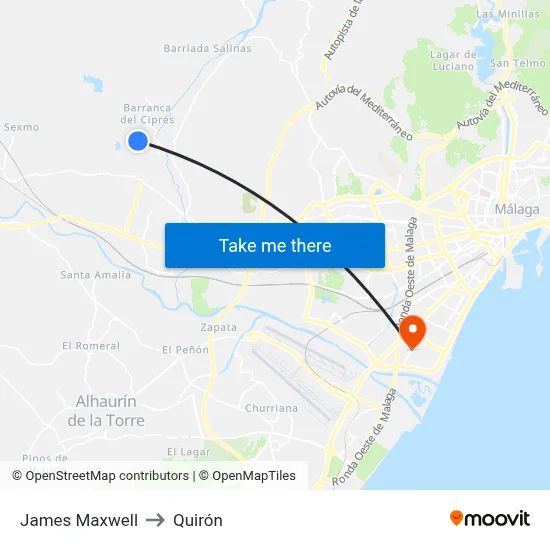 James Maxwell to Quirón map