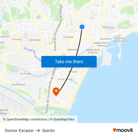 Doctor Escassi to Quirón map