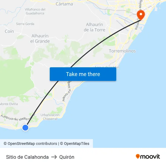 Sitio de Calahonda to Quirón map