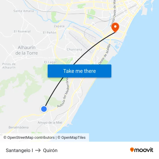 Santangelo I to Quirón map