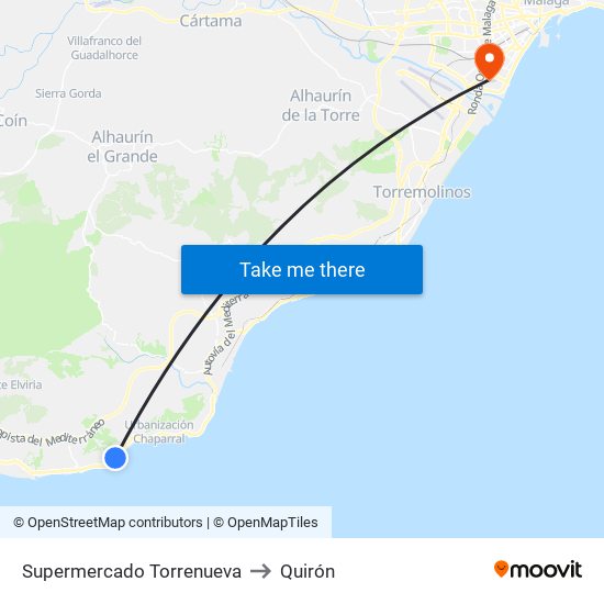Supermercado Torrenueva to Quirón map