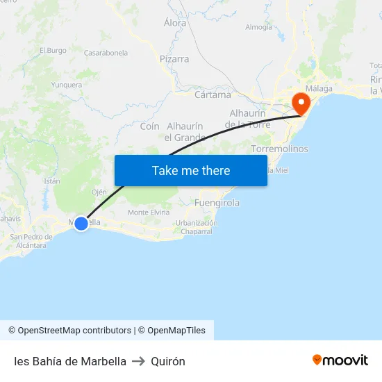 Ies Bahía de Marbella to Quirón map