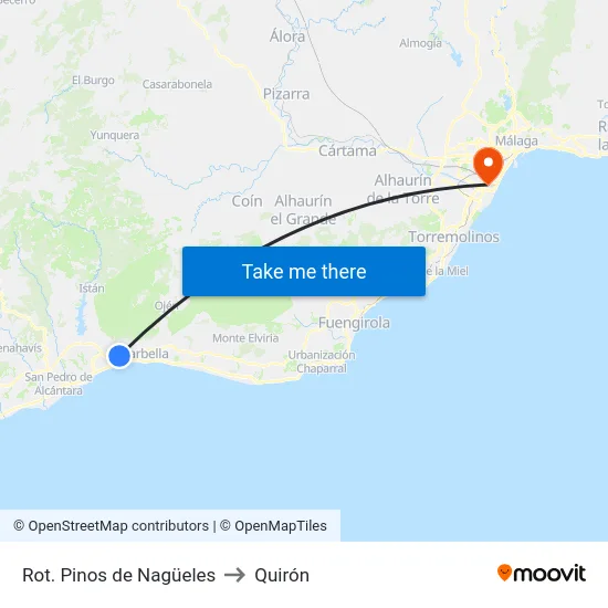 Rot. Pinos de Nagüeles to Quirón map