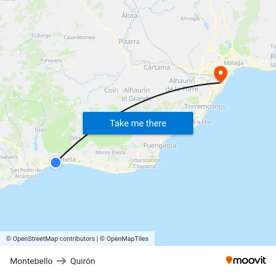 Montebello to Quirón map