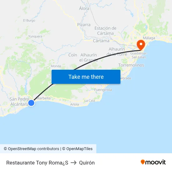 Restaurante Tony Roma¿S to Quirón map