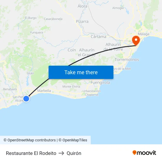 Restaurante El Rodeito to Quirón map