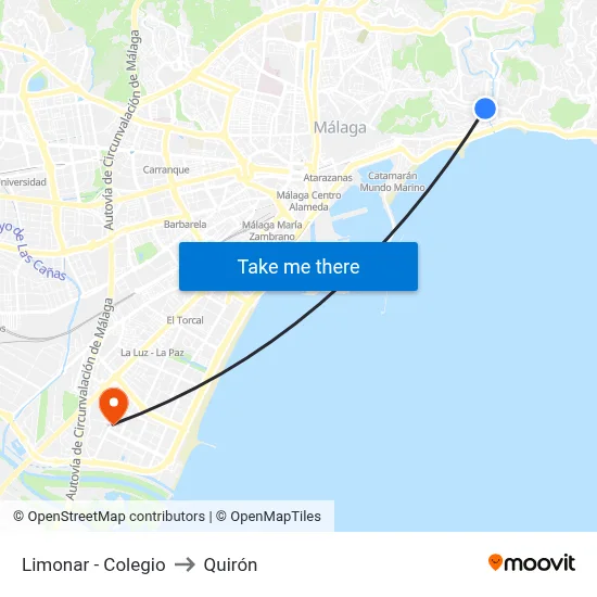 Limonar - Colegio to Quirón map
