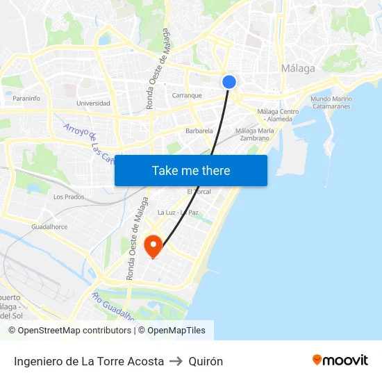 Ingeniero de La Torre Acosta to Quirón map