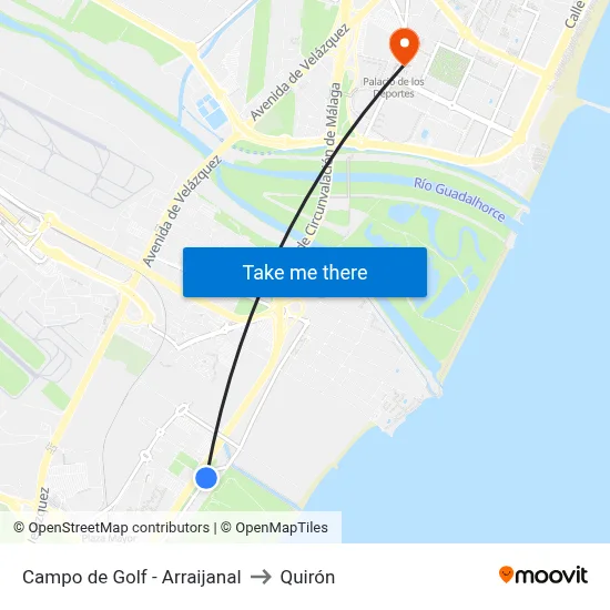 Campo de Golf - Arraijanal to Quirón map