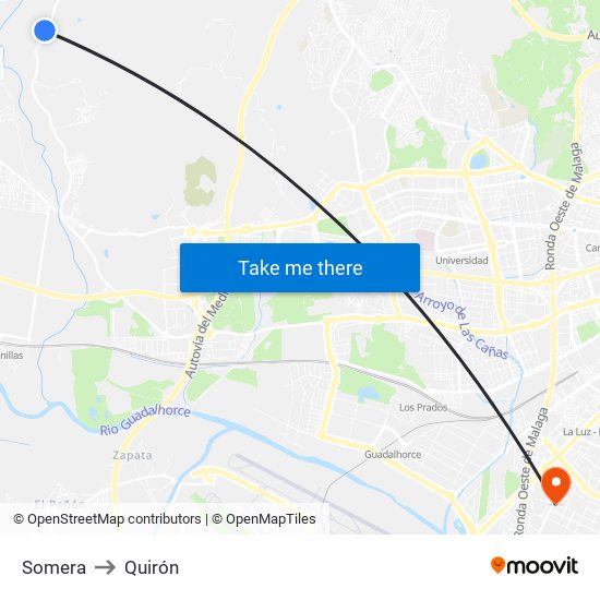 Somera to Quirón map