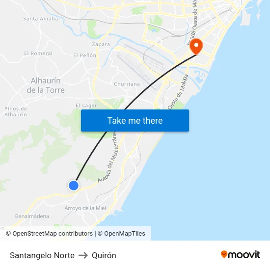 Santangelo Norte to Quirón map