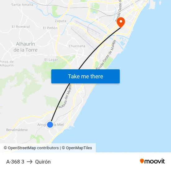A-368 3 to Quirón map