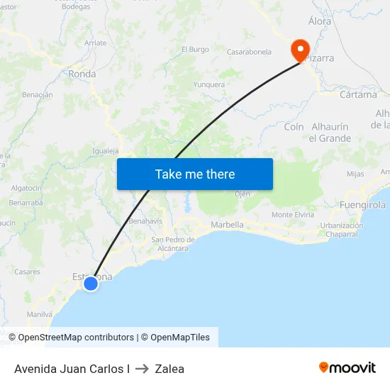Avenida Juan Carlos I to Zalea map