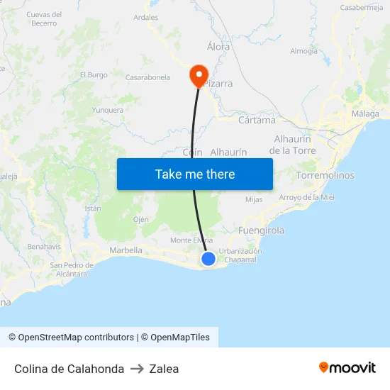 Colina de Calahonda to Zalea map