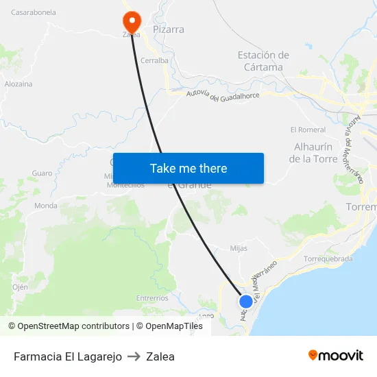 Farmacia El Lagarejo to Zalea map