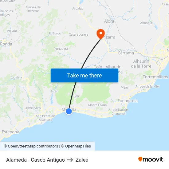Alameda - Casco Antiguo to Zalea map