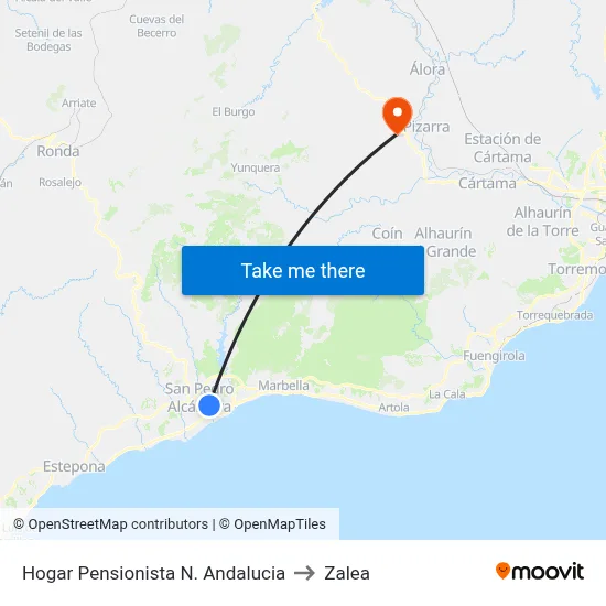 Hogar Pensionista N. Andalucia to Zalea map